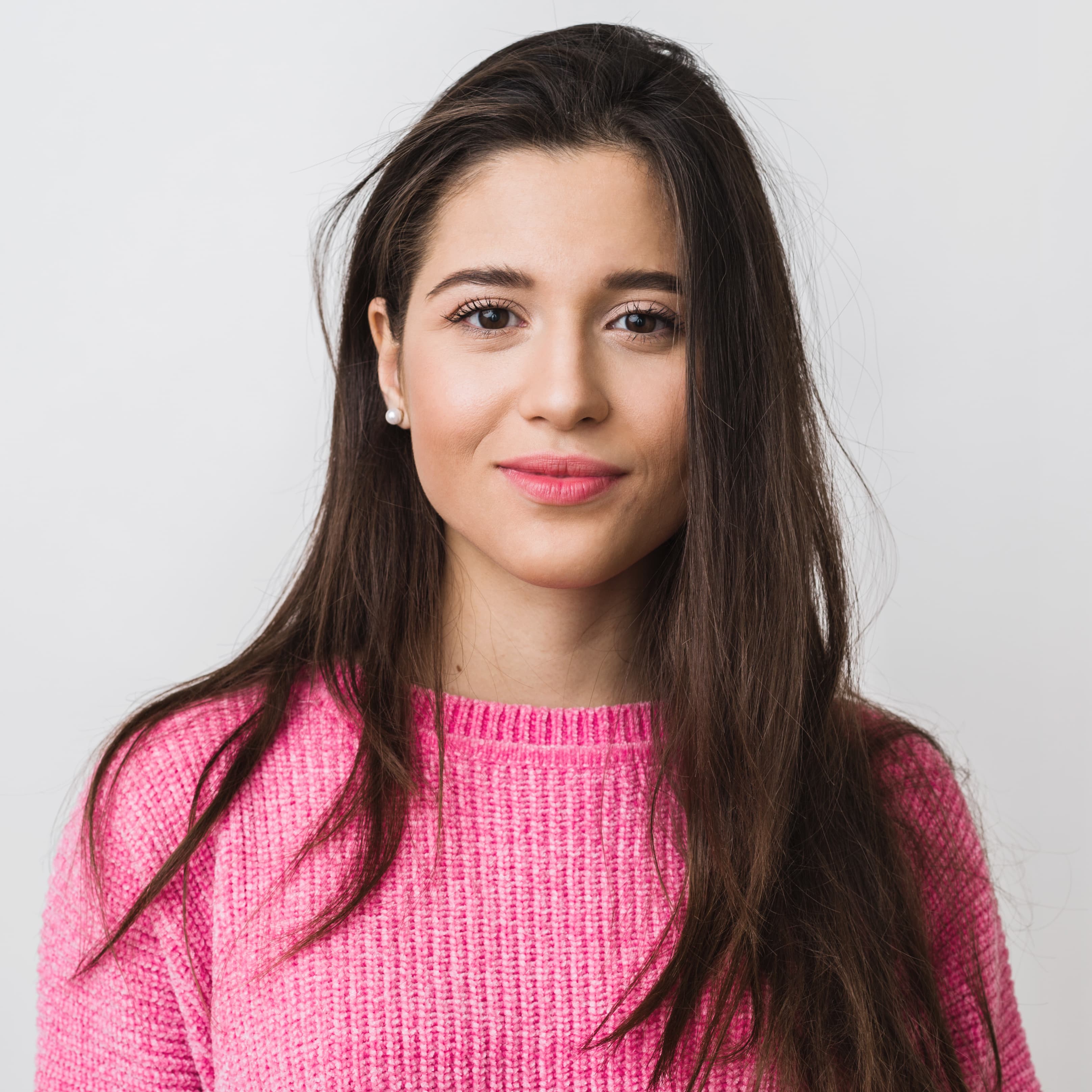 Before - Straight brunette